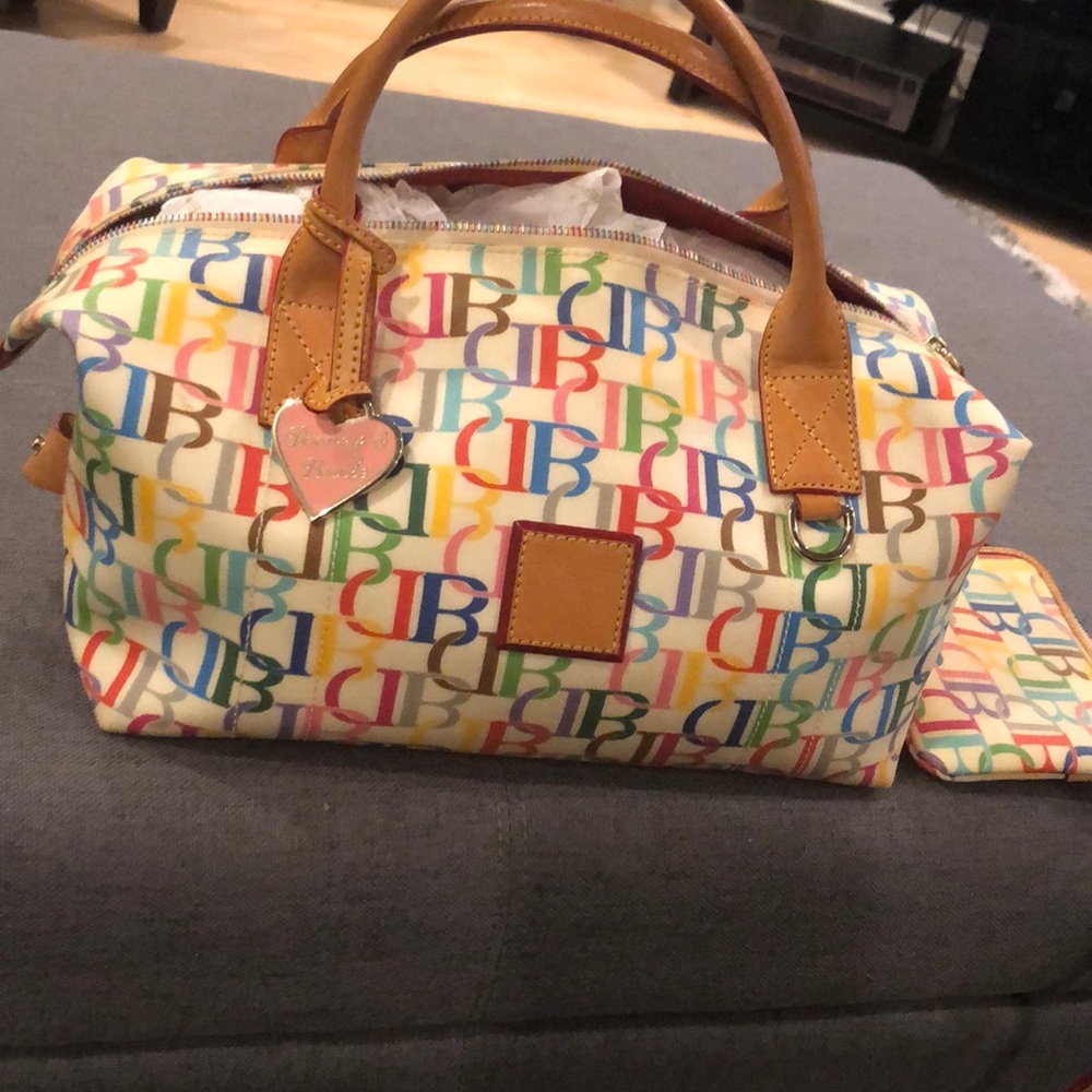 Dooney & burk satchel bag and the wristlet